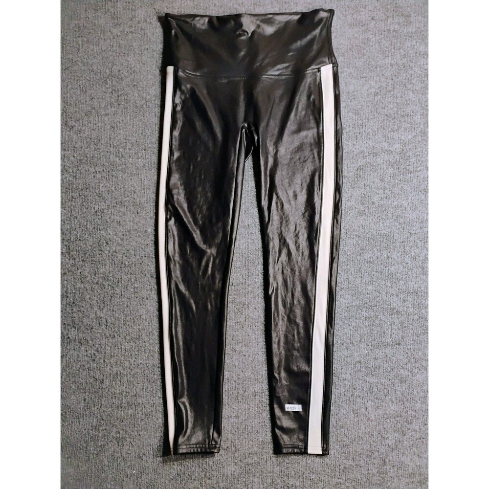 SPANX Faux Leather Leggings Women's XL Black High Rise Shaping Skinny Pants